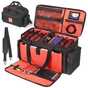 Échantillon gratuit, vente en gros, pochette de rangement pour câble de charge de voyage, sac de rangement pour écouteurs, sac de rangement numérique en polyester imperméable - Product Image 1