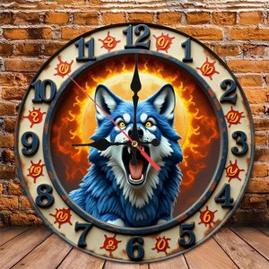 Round Wooden Wall <b>Clock</b> 25Cm Rustic Silent Non Ticking Farmhouse Home Decor - Product Image 5