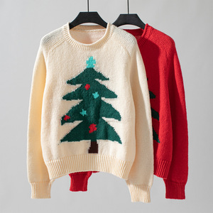 Pull De Noël Femme - Christmas Sweater Chaud Et Doux à Motif Festif - Col Rond, Manches Longues - Idéal Pour Les Fêtes Et Cadeau - 8