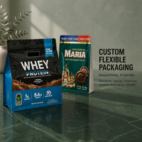 Sachet Doypack Personnalisé avec Impression de Marque, Encoche de Déchirement, Fermeture Éclair Étanche pour l'Emballage Commercial de Biscuits et Snacks