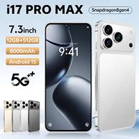 Smartphone 17 Pro Max 5G Global, batterie 8000 mAh, écran OLED HD 7,3 pouces, processeur Octa Core, caméra arrière 108 MP, taux de rafraîchissement 120 Hz