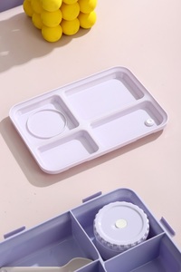 Hình chữ nhật 1780ml + 200ml nhựa PP trẻ em ăn trưa hộp lò vi sóng container 4 ngăn trường Bento hộp - Product Image 6