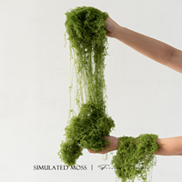 Mousse artificielle verte en plastique haut de gamme, fausse verdure pour aménagement paysager, terrariums, accessoires décoratifs pour photos, ornements