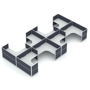 Modern Office Furniture <b>Work</b> <b>Station</b> Desktop Computer Office Table Desk Call Center Modular Office Cubicle Workstation - Product Image 3