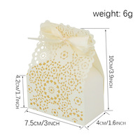 100 pcs/lot blanc découpé au laser pétale boîte-cadeau tournesol mariage boîte à bonbons en gros Spot fabriqué à partir de papier de qualité