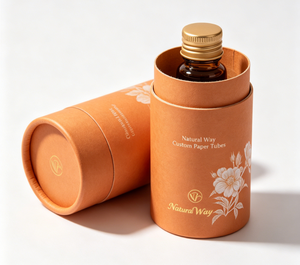 Cosmetic Paper Tube Green Gold Foil Recyclable Packaging for Face Cream Skincare Packaging Tube - Product Image 3