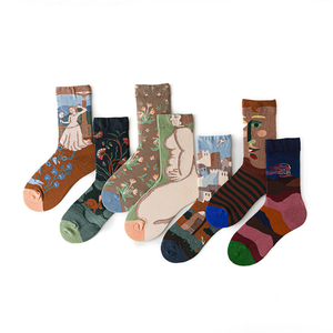 Nouveau concepteur français Tube <span class=keywords><strong>Chaussettes</strong></span> Couleur Coton <span class=keywords><strong>Chaussettes</strong></span> Femmes Mode Art Fun <span class=keywords><strong>Chaussettes</strong></span> En Gros - Product Image 5