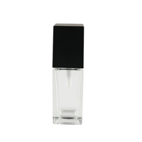 Mini Square Travel 15ml 30ml 40ml 50ml kaca + Serum perawatan kulit plastik botol Lotion pompa krim