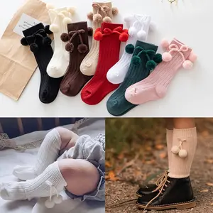 Princess Spain Crew Double Needle Tube Boy Girl Cotton Baby Socks Knitted Cartoon Grip Kids Anti Slip Unisex Baby Socks