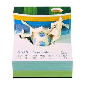 Bloc <span class=keywords><strong>de</strong></span> Notas 3D con Temática <span class=keywords><strong>de</strong></span> la Copa <span class=keywords><strong>Mundial</strong></span> <span class=keywords><strong>de</strong></span> Fútbol, Escultura <span class=keywords><strong>de</strong></span> Papel Creativa <span class=keywords><strong>de</strong></span> Fútbol, <span class=keywords><strong>Calendario</strong></span>, Decoración <span class=keywords><strong>de</strong></span> Escritorio DIY, Recuerdo con Portaplumas y Caja <span class=keywords><strong>de</strong></span> Regalo - Product Image 2