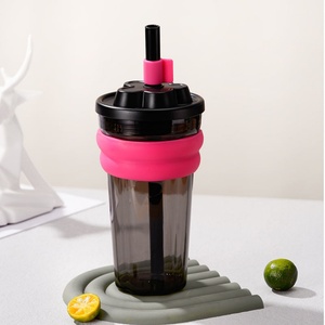 Botella de Agua Reutilizable de Plástico Libre de BPA, Vaso de Plástico con Pajita, Precio de Fábrica - Product Image 5