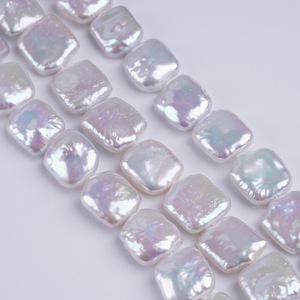 Collar Retro de Perlas de Agua Dulce Naturales de 10-11 mm, Forma de Botón, Estilo Barroco, Producto Semi-Acabado, Color Rosa - Product Image 5