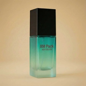 Flacon pompe en verre givré mat de qualité supérieure, 30 ml, carré, ambre, vert, bleu, pour cosmétiques, soins de la peau, sérum, lotion, carton personnalisé - Product Image 5