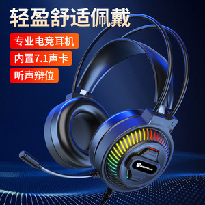 Pantsan PSH-400 Wired Gaming Headset With <b>Mic</b> For <b>PC</b> Laptop Mobile 7.1 Surround Sound RGB Lighting Headband Style - Product Image 5