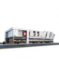 Edificio Prefabricado de Estructura de Acero Moderna para Plaza Comercial, Centro de Reparación de Automóviles, Multi-Negocios, Alta Resistencia al Viento, 1 Año de Garantía