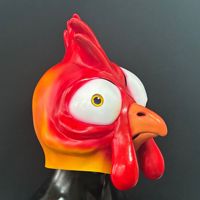 Masque en latex rigolo de coq, fabriqué en usine, pour adulte, couvre-tête intégral en caoutchouc, idéal pour Halloween, déguisement, fête, fournisseur