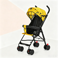 Poussette bébé Monster Rising multi-couleurs, légère, avec panier de rangement