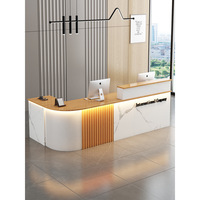Comptoir de réception en bois moderne de luxe en forme de L pour hôtel, centre commercial, école, bureau, bar - Mobilier commercial écologique