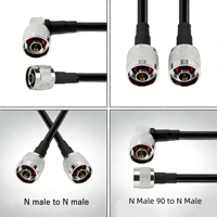 Cable de extensión de antena RF con conector N macho a N macho en ángulo recto de 90 grados para RG316, RG316D, RG142, RG400