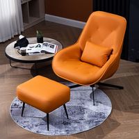 Moderner Luxus-Bürostuhl aus PU-Leder, Komfortabler Einzelner Relaxsessel für Chef, Villa, Wohnzimmer & Schlafzimmer