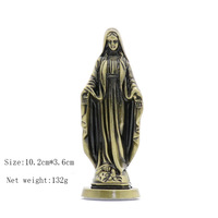 Statuette catholique créatif rétro alliage Maria voiture ornements pour la maison bureau décoration bijoux artisanat