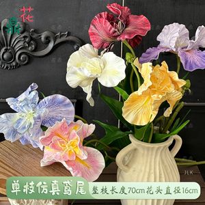 Fleur d'iris artificielle en EVA, branche unique, style moderne, pour décoration de mariage - Product Image 2