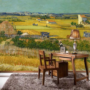 Décoration murale personnalisée 3D murale plante fleur florale tissu non tissé pour <span class=keywords><strong>plafond</strong></span> liège tissu d'herbe naturel <span class=keywords><strong>papier</strong></span> peint peinture - Product Image 3