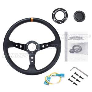 Volante Deportivo Universal de 350 mm y 14 Pulgadas de PU y Aleación de Aluminio para Carreras y Drifting con Diseño Cóncavo Profundo - Product Image 6