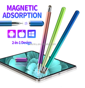 Stylet tactile métallique haute précision avec capuchon magnétique et pointe remplaçable pour dessin et écriture sur <span class=keywords><strong>iPad</strong></span> - Product Image 1