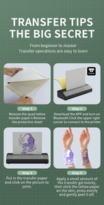 เครื่องพิมพ์ลายสักแบบพกพาไร้หมึก MHT-P8008 ขนาด A4 เชื่อมต่อบลูทูธ รองรับ Android และ iOS เครื่องพิมพ์ลายสักแบบใช้ความร้อน - Product Image 6
