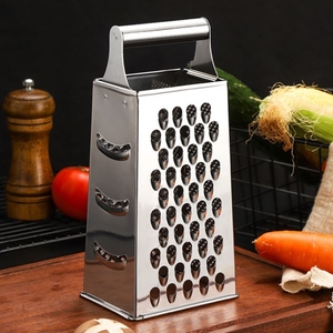 Professional Box Grater Stainless Steel 4-Sided <strong>Hand</strong> Vegetable <strong>Slicer</strong> Cheese With <strong>Handle</strong> - Product Image 5