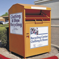 Vente en gros de livres en acier galvanisé pour l'extérieur Poubelle de dépôt pour dons de vêtements Boîte de dons de bienfaisance Poubelle de recyclage pour vêtements d'occasion en métal