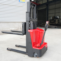 Chariot élévateur à palettes double portable Tienu 1,5 tonne, mini chariot élévateur électrique à mât télescopique pour levage de palettes