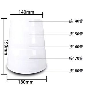 Anillos Reductores para Tubo de Extracción de Campana Extractora 140-180mm, Plástico, Alta Compatibilidad, Conjunto de Tubo de Extracción de Humo Doméstico - Product Image 4