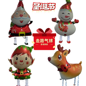 Bán buôn đi bộ vật nuôi nhôm Santa Claus lá bóng Helium Snowman ảnh đi bộ Hươu khủng long giáng sinh đi bộ bóng bay - Product Image 6