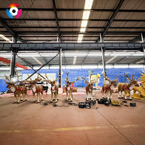 Modelos Animatrónicos de <span class=keywords><strong>Animales</strong></span> Navideños de Tamaño Real, Estatuas Decorativas de Ciervos/Renos de Resina y Fibra de Vidrio para la Venta - Product Image 4