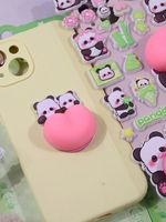 Autocollants Kawaii 3D en relief souple pour coque de téléphone, décorations DIY anti-stress pour l'école