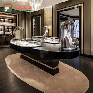 Mostrador de Joyería de Vidrio Premium, Vitrina de Madera para Joyería con Luz LED, Exhibición Moderna de Lujo de Alta Gama para Pulseras - Product Image 4