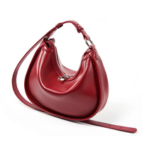 Sac à bandoulière en cuir véritable rétro, chaînes vintage, style minimaliste, nouveauté 2024 pour femme