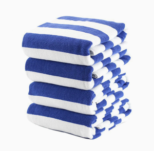 Toalla <span class=keywords><strong>de</strong></span> playa y <span class=keywords><strong>baño</strong></span> <span class=keywords><strong>de</strong></span> secado rápido, 100% algodón teñido en hilo, 21 hebras, a rayas, engrosada, absorbente, grande, para el hogar, comercio exterior transfronterizo - Product Image 3