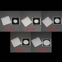 Capsules de pièces de monnaie de 14 à 41 mm de diamètre Fournitures de collection de pièces de monnaie en plastique avec insert en mousse Quadrum Silver Dollar Coins' Protectors