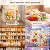 Lot de 7 pouces de peluches en gros, personnages de dessins animés variés, styles assortis, pour les prix de machines à griffes, collection de jouets populaires et tendance