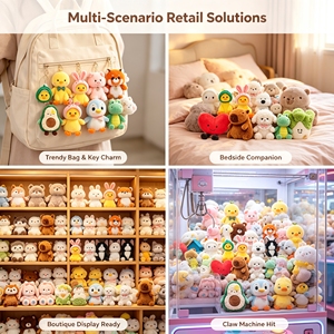 Peluches de 7 pulgadas al por mayor, personajes de dibujos animados variados, lote de estilos surtidos para premios de máquinas de garras, colección de juguetes populares y de moda - Product Image 2