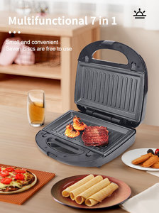 Machine à sandwich et <span class=keywords><strong>gaufrier</strong></span> multifonctionnelle 7 en 1 pour la maison, poêle à griller antiadhésive pour le petit-déjeuner, alimentation électrique - Product Image 6
