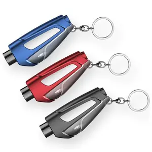 Wholesale Car Emergency Hammer Multifunction Glass Breaker <b>Safety</b> Belt Cutter <b>Keychain</b> Self Tool - Product Image 1