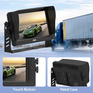 Auto Fahrzeug CCTV Kameraset WLAN Kamerasystem mobiles DVR 4 Kanal 1080P System MDVR GPS 4G DC 12v IP68 Auto-Kopfstütze-Bildschirm 2g