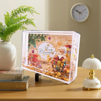 Haute qualité 3 pouces rectangulaire Transparent acrylique cadre Photo paillettes Sublimation liquide pour cadeaux souvenirs en plastique