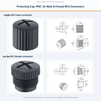 Capuchon anti-poussière M12, couvercle de protection étanche IP67, capuchon à vis mâle/femelle, connecteur circulaire M12x1, capuchon anti-poussière pour capteur et actionneur