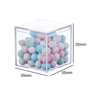Wholesale Square Clear Acrylic Food Containers Stackable Plastic Candy Box With Lid