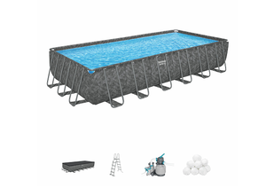 <span class=keywords><strong>Piscina</strong></span> 561KJ, <span class=keywords><strong>Piscina</strong></span> Infantil para el Hogar, <span class=keywords><strong>Piscina</strong></span> Inflable Grande con Marco Plegable, 9.56m X 4.88m X 1.32m - Product Image 2